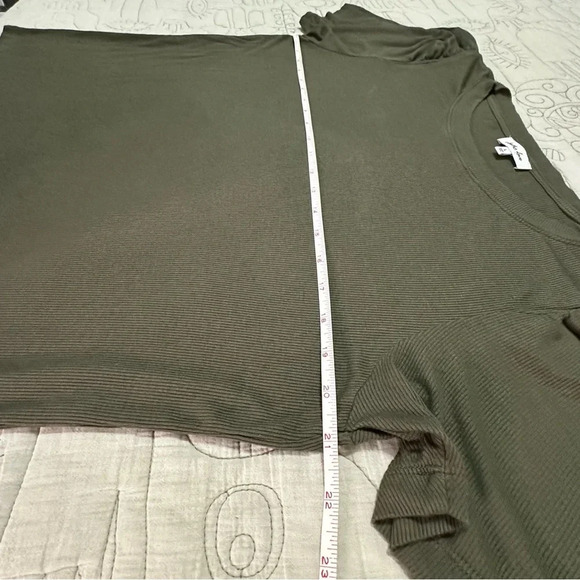 Another Love Siena Rib Shirred Top Cypress Size Large - Picture 7 of 9